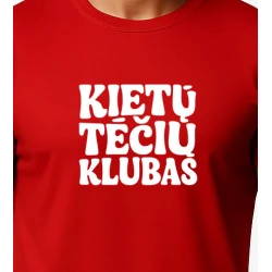 Vyriški raudoni marškinėliai Kietas tėtis (baltas)