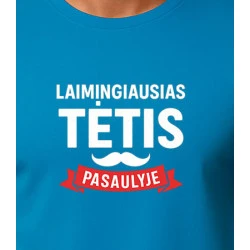 Turkio marškinėliai Laimingiausias tėtis (baltas)