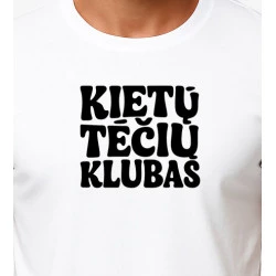 Vyriški balti marškinėliai Kietas tėtis (juodas)