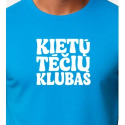 Vyriški šviesiai mėlyni marškinėliai Kietas tėtis (baltas)