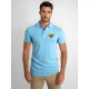 Vyriški šviesiai mėlyni polo marškinėliai Širdis JS/8T80