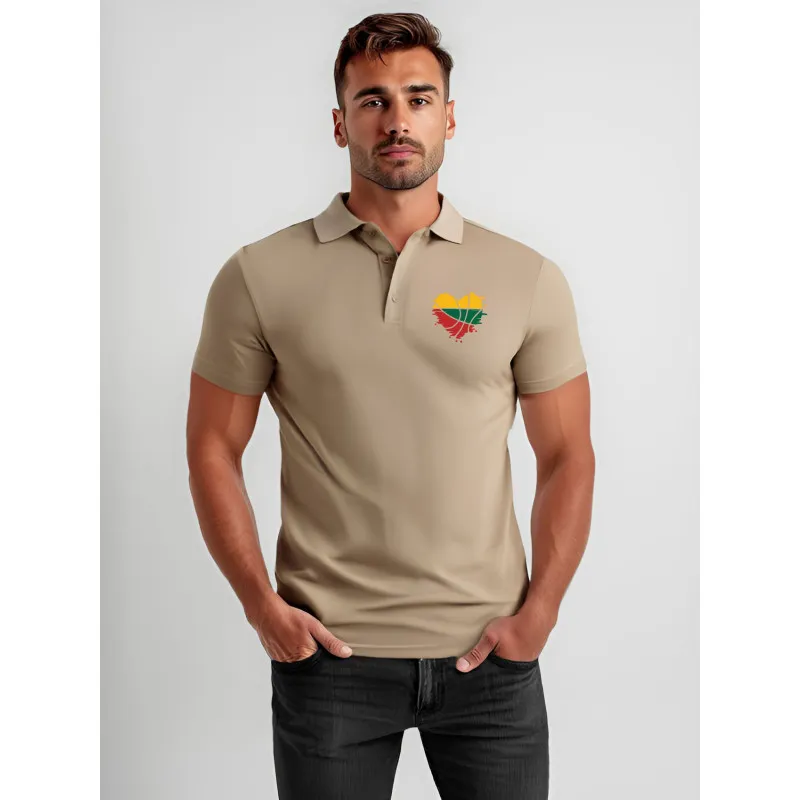 Vyriški rudi polo marškinėliai Širdis JS/8T80