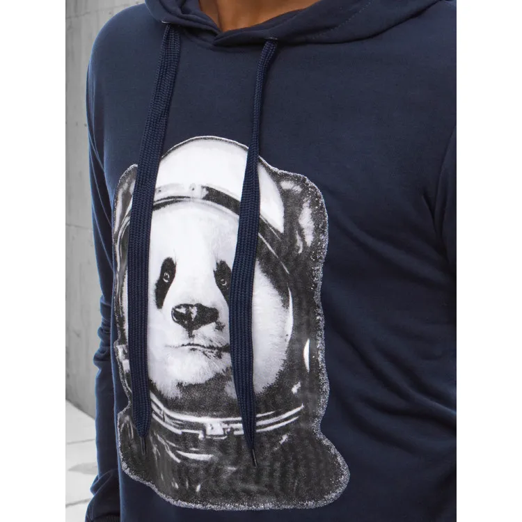 Vyriškas tamsiai mėlynas džemperis Panda Džemperiai