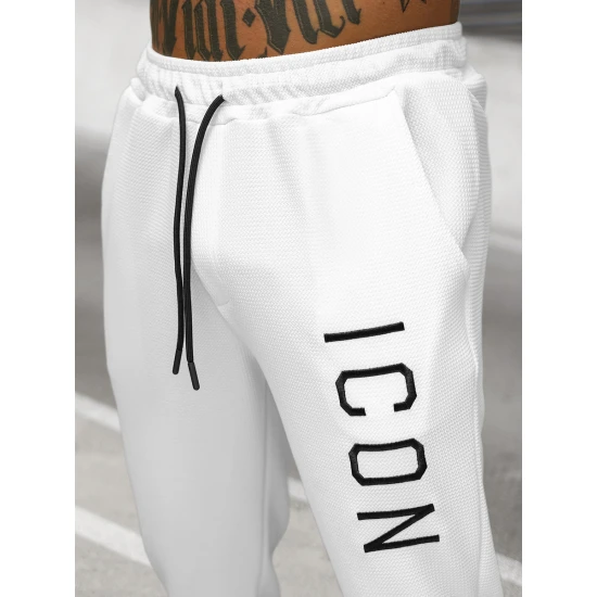 Vyriškos baltos sportinės kelnės Icon O/D9125Z