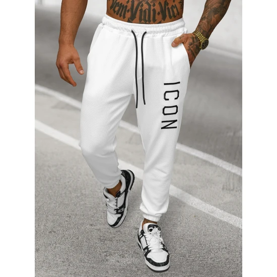 Vyriškos baltos sportinės kelnės Icon O/D9125Z
