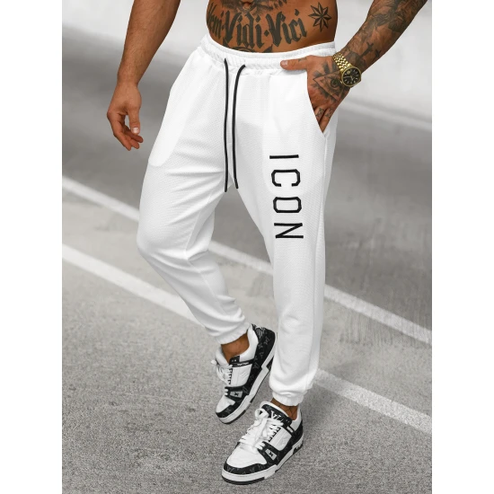 Vyriškos baltos sportinės kelnės Icon O/D9125Z