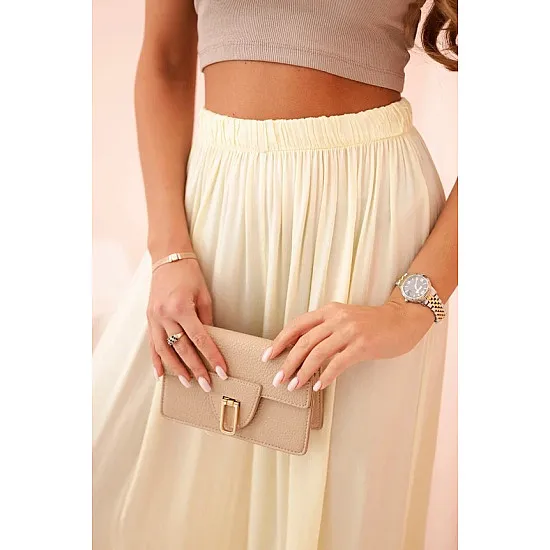 Women's wide yellow trousers Andi 31717