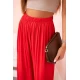 Moteriškos plačios raudonos spalvos kelnės Andi 32040