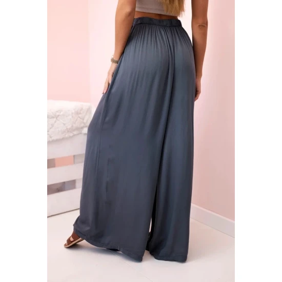 Moteriškos plačios mėlynos spalvos kelnės Andi 32548