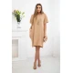 Rudos spalvos suknelė su kišenėmis ir pakabuku Deli 28769