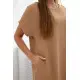 Šviesiai ruda suknelė su kišenėmis Safira 28351