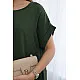 Taskutega khaki värvi kleit Safira 28175