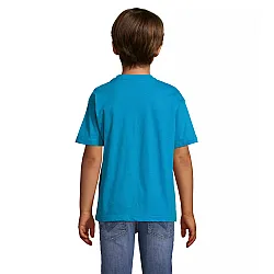 Vaikiški unisex mėlynos spalvos marškinėliai Kids