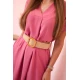 Moteriška tamsiai rožinė suknelė su diržu Amber 24138