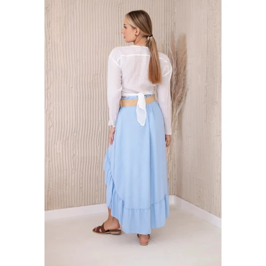 Moteriškas šviesiai mėlynas sijonas Pixel 28917