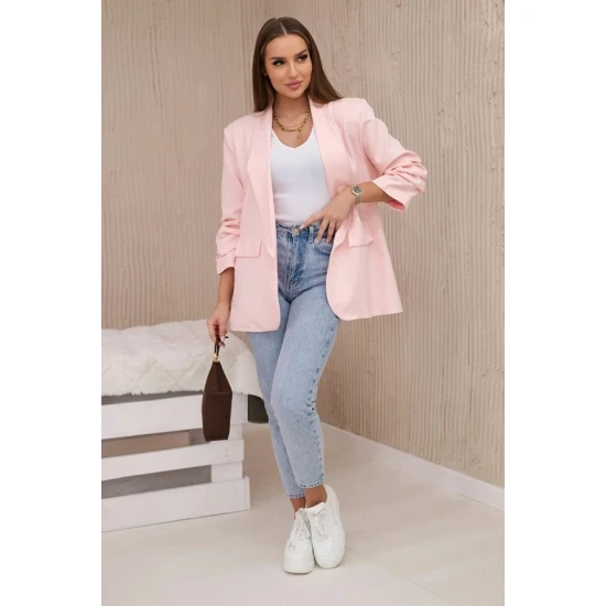 Moteriškas šviesiai rožinis švarkas Florita 28041