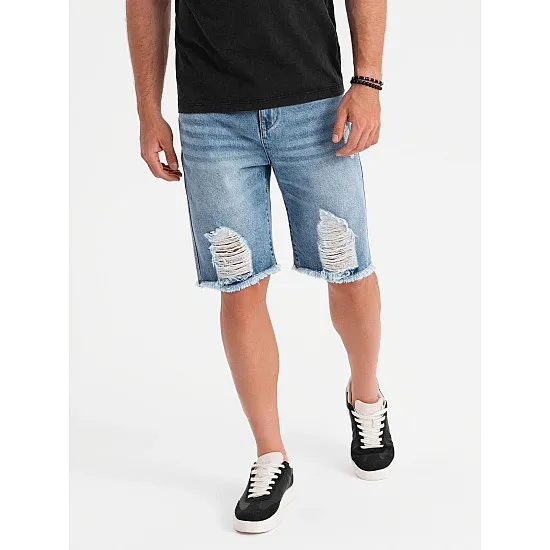 Miesten vaaleansiniset farkkushortsit Urban V2 OM-SRDS-0157