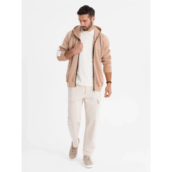 Vyriškas rusvas džemperis Dan V4 OM-SSZP-0210