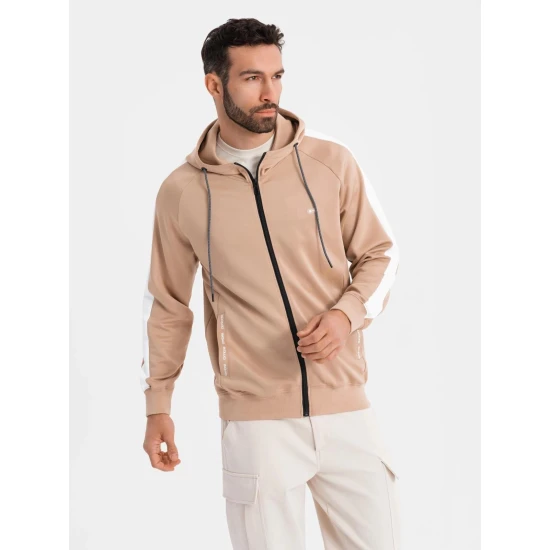 Vyriškas rusvas džemperis Dan V4 OM-SSZP-0210