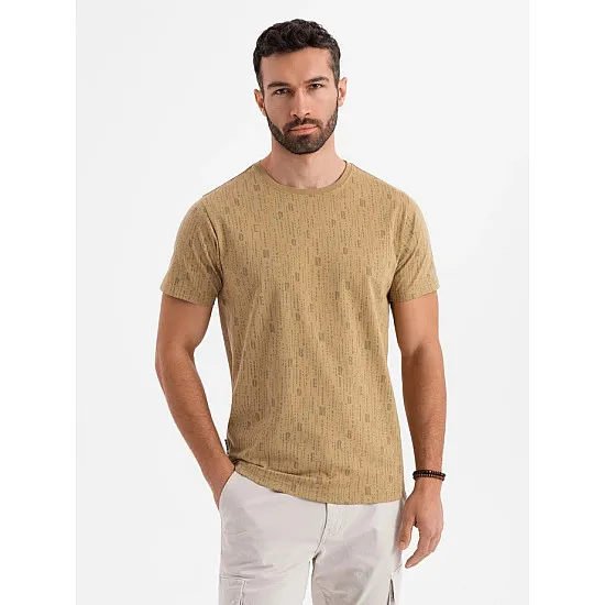 Vyriški rusvos spalvos marškinėliai Authentic V3 OM-TSFP-0225