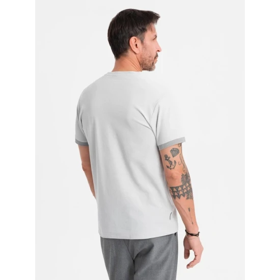 Vyriški pilkos spalvos marškinėliai Brak V4 OM-TSCT-0198