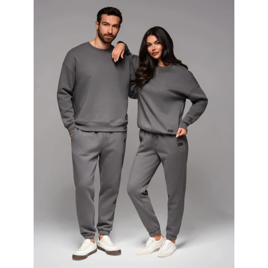 Unisex laisvalaikio kostiumas pilkos spalvos Couple V18 Z109