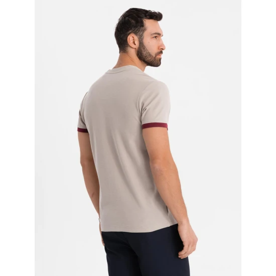 Vyriški rusvos spalvos marškinėliai Brak V2 OM-TSCT-0198