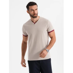 Vyriški rusvos spalvos marškinėliai Brak