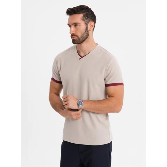 Vyriški rusvos spalvos marškinėliai Brak V2 OM-TSCT-0198
