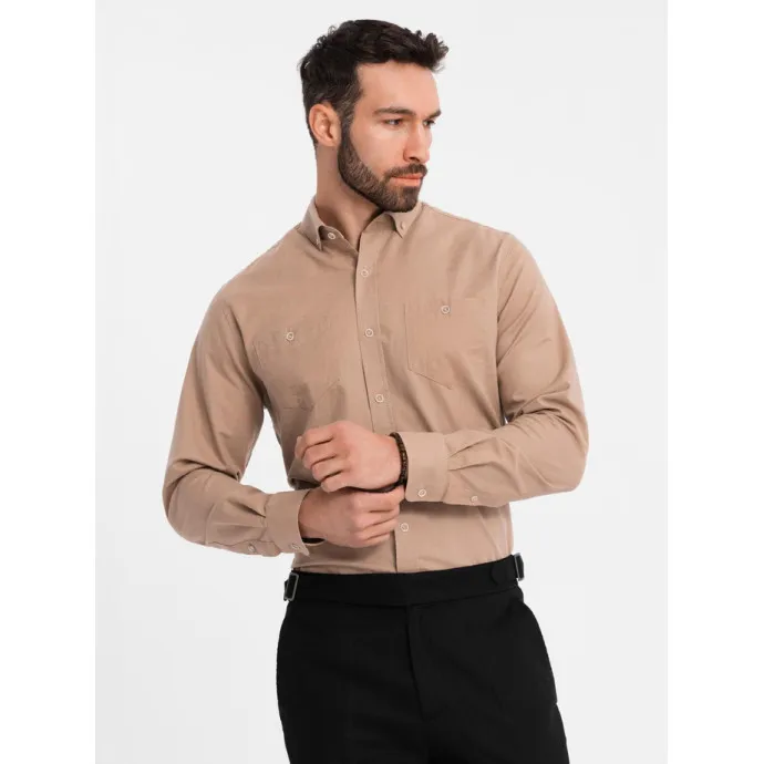 Miesten vaaleanruskea paita Arlas V7 OM-SHCS-0134