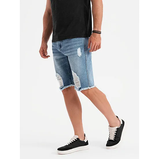 Miesten vaaleansiniset farkkushortsit Urban V2 OM-SRDS-0157