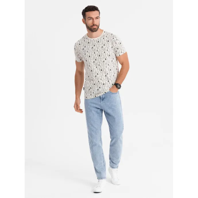 Vyriški baltos spalvos marškinėliai Authentic V1 OM-TSFP-0225