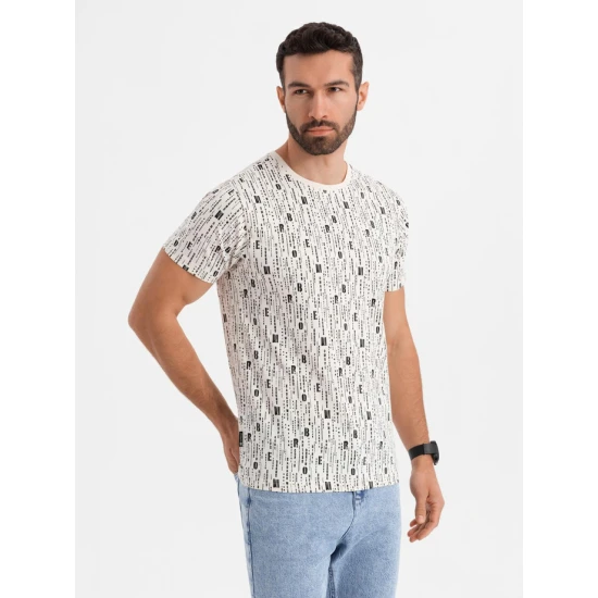 Vyriški baltos spalvos marškinėliai Authentic V1 OM-TSFP-0225