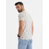 Vyriški baltos spalvos marškinėliai Authentic V1 OM-TSFP-0225