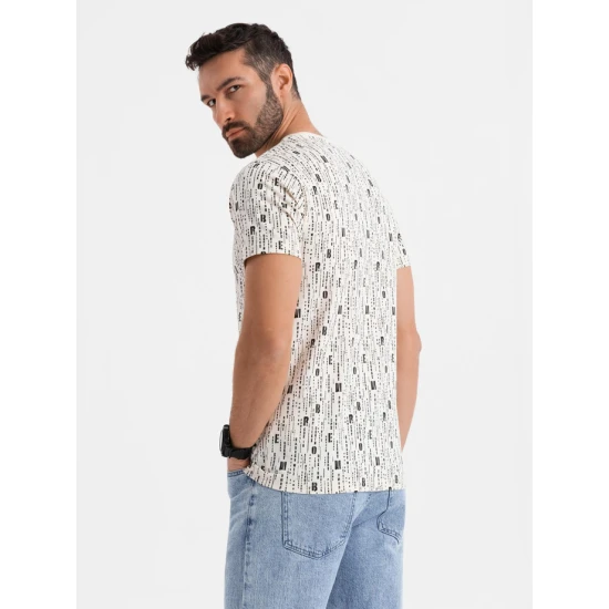 Vyriški baltos spalvos marškinėliai Authentic V1 OM-TSFP-0225