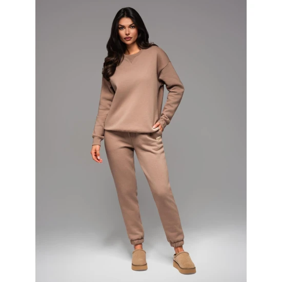 Unisex laisvalaikio kostiumas rudos spalvos Couple V16 Z109