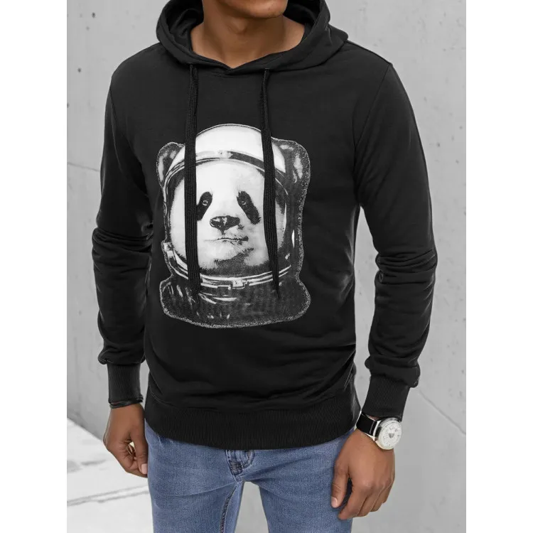 Vyriškas juodas džemperis Panda