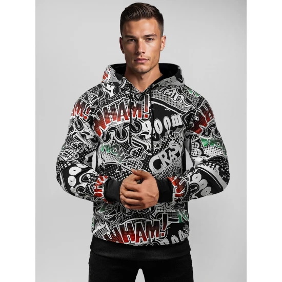 Juodas džemperis Ham O/B270