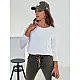 Moteriška balta palaidinė su pakabuku Minimoda RY2679