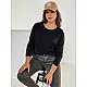 Moteriška juoda palaidinė su pakabuku Minimoda RY2678