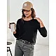 Moteriška juoda palaidinė su pakabuku Minimoda RY2678