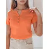 Moteriška oranžinės spalvos palaidinė Kiss Look RY2840