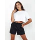 Moteriški juodos spalvos šortai Pella SY0321