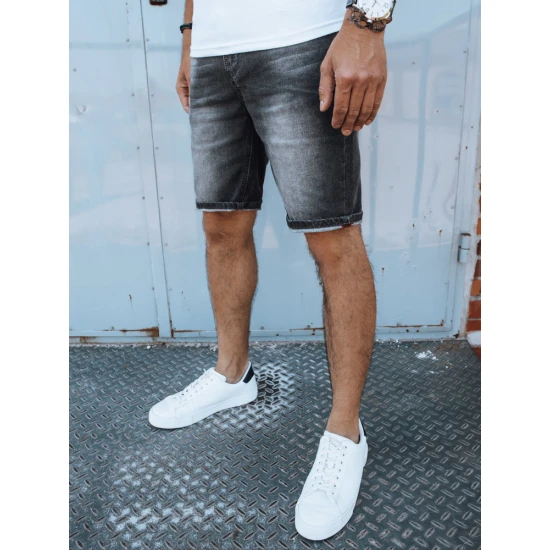 Vyriški tamsiai pilkos spalvos trumpi džinsiniai šortai Džin SX2351