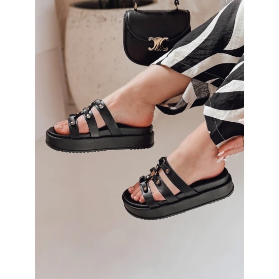 Moteriškos juodos šlepetės Platofi ZY0879