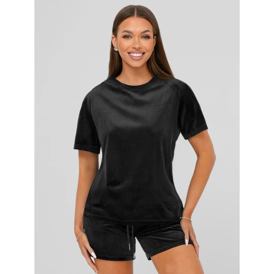 Moteriškas veliūrinis juodas komplektas Stel JS/35C1616/3