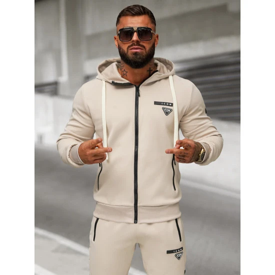 Vyriškas rusvos spalvos sportinio kostiumo komplektas Icon O/LN11760