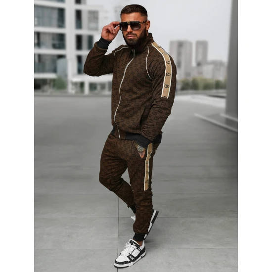 Vyriškas rudas sportinio kostiumo komplektas Design O/FF5110AB
