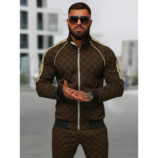 Vyriškas rudas sportinio kostiumo komplektas Design O/FF5110AB