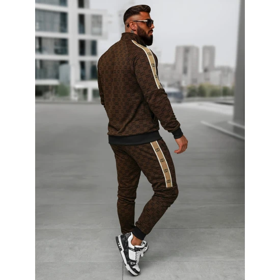 Vyriškas rudas sportinio kostiumo komplektas Design O/FF5110AB